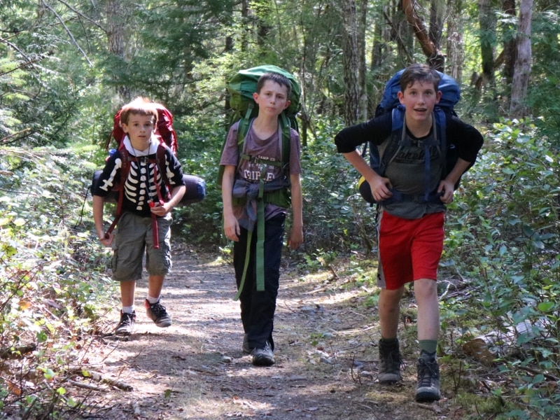 Westcoast kids hiking trip