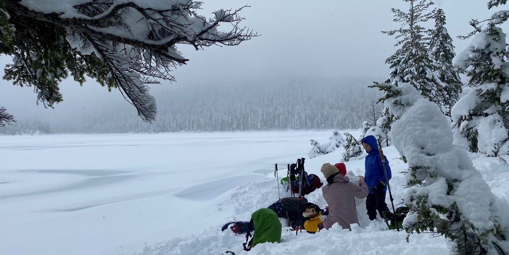 traversing a wet trail