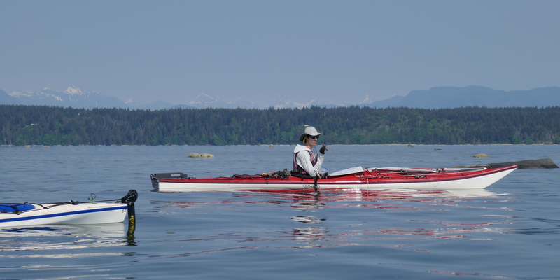 resting in kayaks